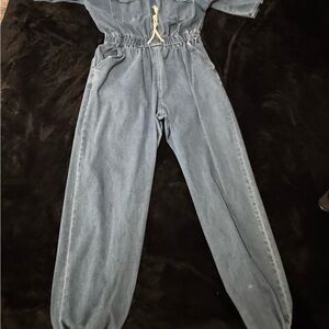 Fashion Nova Blue Denim Jumpsuit
